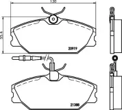 Bremsbelagsatz, Scheibenbremse HELLA PAGID 8DB 355 019-181