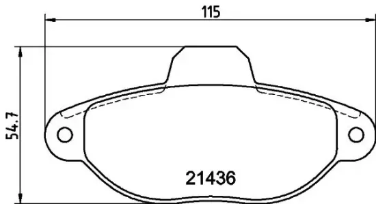 Bremsbelagsatz, Scheibenbremse Vorderachse HELLA PAGID 8DB 355 019-161 Bild Bremsbelagsatz, Scheibenbremse Vorderachse HELLA PAGID 8DB 355 019-161