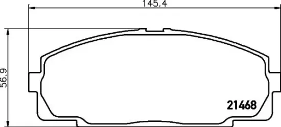 Bremsbelagsatz, Scheibenbremse Vorderachse HELLA PAGID 8DB 355 016-921 Bild Bremsbelagsatz, Scheibenbremse Vorderachse HELLA PAGID 8DB 355 016-921