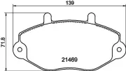 Bremsbelagsatz, Scheibenbremse HELLA PAGID 8DB 355 006-401