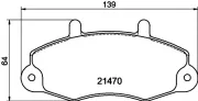 Bremsbelagsatz, Scheibenbremse HELLA PAGID 8DB 355 019-371