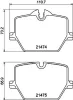 Bremsbelagsatz, Scheibenbremse Hinterachse HELLA PAGID 8DB 355 040-601