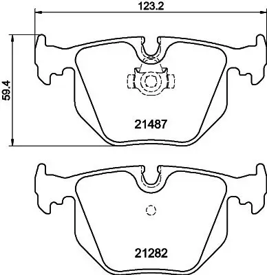 Bremsbelagsatz, Scheibenbremse Hinterachse HELLA PAGID 8DB 355 008-091