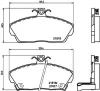 Bremsbelagsatz, Scheibenbremse Vorderachse HELLA PAGID 8DB 355 018-031 Bild Bremsbelagsatz, Scheibenbremse Vorderachse HELLA PAGID 8DB 355 018-031