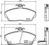 Bremsbelagsatz, Scheibenbremse HELLA PAGID 8DB 355 018-031