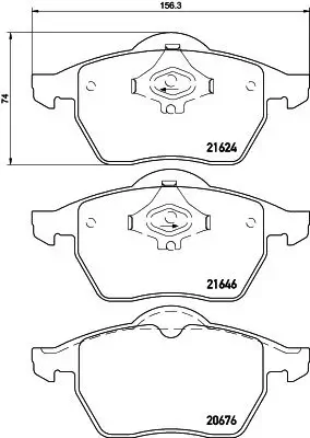 Bremsbelagsatz, Scheibenbremse Vorderachse HELLA PAGID 8DB 355 007-881