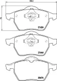 Bremsbelagsatz, Scheibenbremse HELLA PAGID 8DB 355 007-881