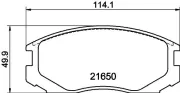 Bremsbelagsatz, Scheibenbremse Vorderachse HELLA PAGID 8DB 355 017-161
