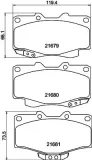 Bremsbelagsatz, Scheibenbremse HELLA PAGID 8DB 355 016-401