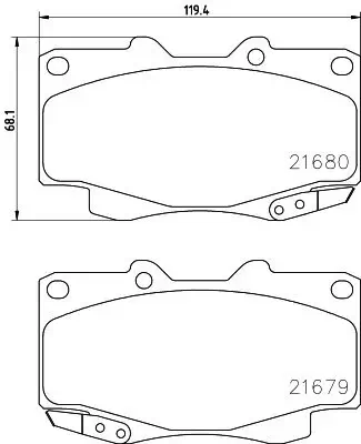 Bremsbelagsatz, Scheibenbremse HELLA PAGID 8DB 355 013-481 Bild Bremsbelagsatz, Scheibenbremse HELLA PAGID 8DB 355 013-481
