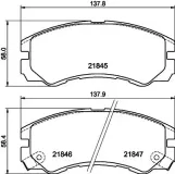 Bremsbelagsatz, Scheibenbremse HELLA PAGID 8DB 355 016-611