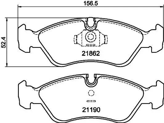 Bremsbelagsatz, Scheibenbremse HELLA PAGID 8DB 355 007-761