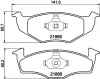 Bremsbelagsatz, Scheibenbremse HELLA PAGID 8DB 355 007-911 Bild Bremsbelagsatz, Scheibenbremse HELLA PAGID 8DB 355 007-911