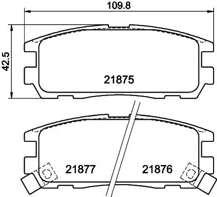 Bremsbelagsatz, Scheibenbremse HELLA PAGID 8DB 355 016-621 Bild Bremsbelagsatz, Scheibenbremse HELLA PAGID 8DB 355 016-621