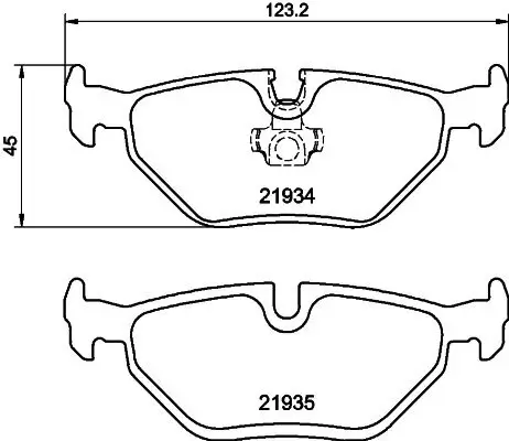 Bremsbelagsatz, Scheibenbremse Hinterachse HELLA PAGID 8DB 355 008-761