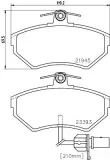 Bremsbelagsatz, Scheibenbremse HELLA PAGID 8DB 355 018-451