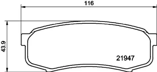 Bremsbelagsatz, Scheibenbremse Hinterachse HELLA PAGID 8DB 355 016-831 Bild Bremsbelagsatz, Scheibenbremse Hinterachse HELLA PAGID 8DB 355 016-831