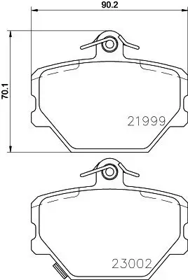 Bremsbelagsatz, Scheibenbremse Vorderachse HELLA PAGID 8DB 355 008-721