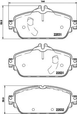 Bremsbelagsatz, Scheibenbremse HELLA PAGID 8DB 355 021-541