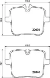 Bremsbelagsatz, Scheibenbremse HELLA PAGID 8DB 355 037-991