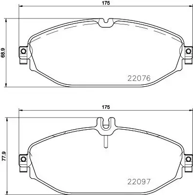 Bremsbelagsatz, Scheibenbremse Vorderachse HELLA PAGID 8DB 355 021-921