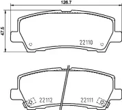 Bremsbelagsatz, Scheibenbremse HELLA PAGID 8DB 355 036-441