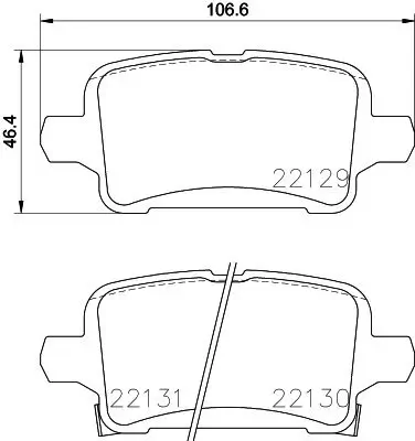 Bremsbelagsatz, Scheibenbremse Hinterachse HELLA PAGID 8DB 355 024-911 Bild Bremsbelagsatz, Scheibenbremse Hinterachse HELLA PAGID 8DB 355 024-911