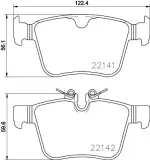 Bremsbelagsatz, Scheibenbremse HELLA PAGID 8DB 355 023-361