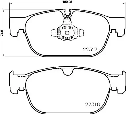 Bremsbelagsatz, Scheibenbremse HELLA PAGID 8DB 355 024-801