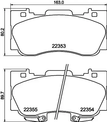 Bremsbelagsatz, Scheibenbremse HELLA PAGID 8DB 355 040-671