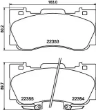 Bremsbelagsatz, Scheibenbremse HELLA PAGID 8DB 355 040-671