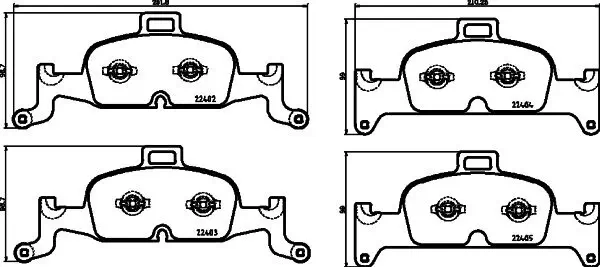 Bremsbelagsatz, Scheibenbremse Vorderachse HELLA PAGID 8DB 355 025-811
