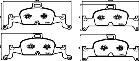Bremsbelagsatz, Scheibenbremse Vorderachse HELLA PAGID 8DB 355 025-811 Bild Bremsbelagsatz, Scheibenbremse Vorderachse HELLA PAGID 8DB 355 025-811