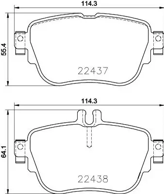 Bremsbelagsatz, Scheibenbremse Hinterachse HELLA PAGID 8DB 355 025-781