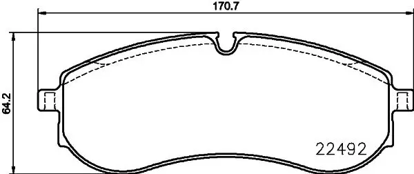 Bremsbelagsatz, Scheibenbremse Hinterachse HELLA PAGID 8DB 355 039-531