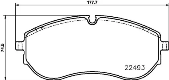 Bremsbelagsatz, Scheibenbremse Vorderachse HELLA PAGID 8DB 355 039-521 Bild Bremsbelagsatz, Scheibenbremse Vorderachse HELLA PAGID 8DB 355 039-521