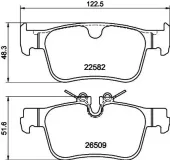 Bremsbelagsatz, Scheibenbremse HELLA PAGID 8DB 355 044-311