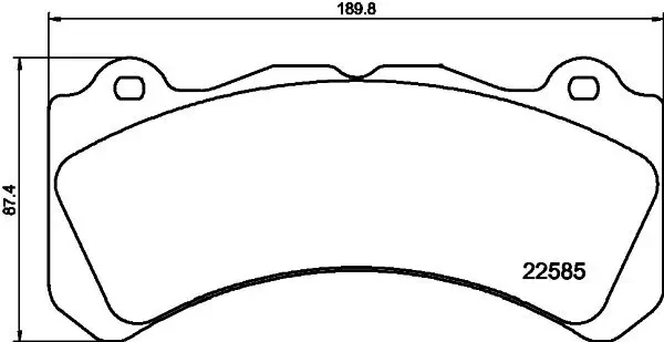 Bremsbelagsatz, Scheibenbremse Vorderachse HELLA PAGID 8DB 355 040-211