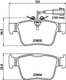 Bremsbelagsatz, Scheibenbremse HELLA PAGID 8DB 355 025-881