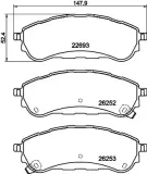 Bremsbelagsatz, Scheibenbremse HELLA PAGID 8DB 355 040-751