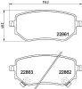 Bremsbelagsatz, Scheibenbremse Hinterachse HELLA PAGID 8DB 355 037-951