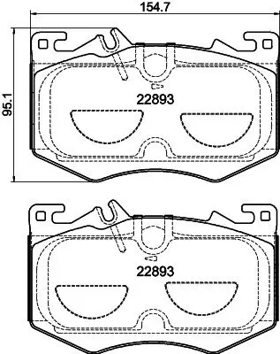 Bremsbelagsatz, Scheibenbremse Vorderachse HELLA PAGID 8DB 355 039-071