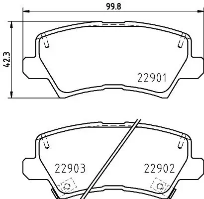 Bremsbelagsatz, Scheibenbremse HELLA PAGID 8DB 355 037-921