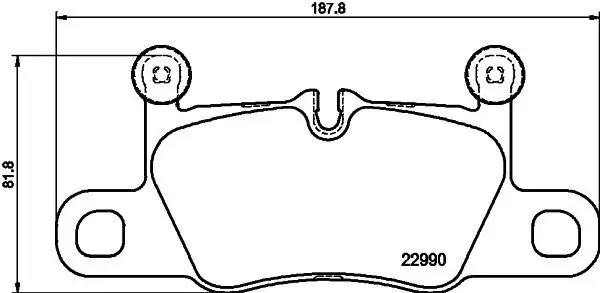 Bremsbelagsatz, Scheibenbremse Hinterachse HELLA PAGID 8DB 355 039-821