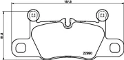 Bremsbelagsatz, Scheibenbremse Hinterachse HELLA PAGID 8DB 355 039-821