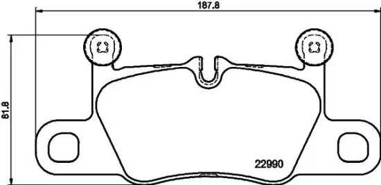 Bremsbelagsatz, Scheibenbremse Hinterachse HELLA PAGID 8DB 355 039-821 Bild Bremsbelagsatz, Scheibenbremse Hinterachse HELLA PAGID 8DB 355 039-821