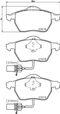 Bremsbelagsatz, Scheibenbremse HELLA PAGID 8DB 355 010-731