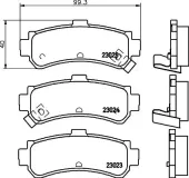 Bremsbelagsatz, Scheibenbremse Hinterachse HELLA PAGID 8DB 355 017-191