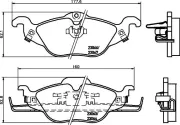 Bremsbelagsatz, Scheibenbremse HELLA PAGID 8DB 355 008-571