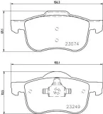 Bremsbelagsatz, Scheibenbremse Vorderachse HELLA PAGID 8DB 355 006-851